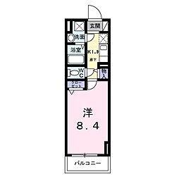 スアヴィス鳩ヶ谷 7階1Kの間取り