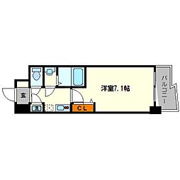 セレニテ京橋クレア 8階1Kの間取り