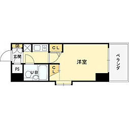 デトム・ワン烏丸二条 4階1Kの間取り