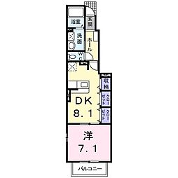 アルドール・K 1LDKの間取図画像