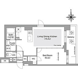 東京メトロ有楽町線 護国寺駅 徒歩4分の賃貸マンション 3階1LDKの間取り