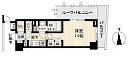 リテラス馬込 9階1Kの間取り
