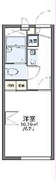 レオパレスプレステージ 2階1Kの間取り