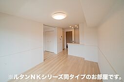 JR常磐線 友部駅 バス4分 アフターケアー下車 徒歩7分の賃貸アパート 1階1LDKのリビング/ダイニング
