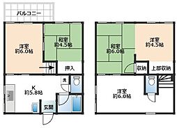 JR横須賀線 衣笠駅 バス8分 京急バス佐野2丁目下車 徒歩3分の賃貸アパート 1階5Kの間取り