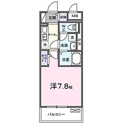 JR中央線 西国分寺駅 徒歩7分の賃貸マンション 1階1Kの間取り