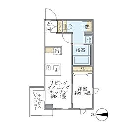 JR中央線 中野駅 徒歩10分の賃貸マンション 3階1LDKの間取り