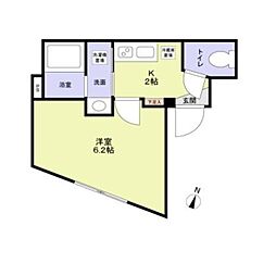 ＶＩＳＴＡ　ＨＯＮＡＮＣＨＯ 2階1Kの間取り