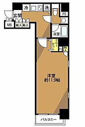 JR総武線 市ケ谷駅 徒歩9分の賃貸マンション 3階1Kの間取り