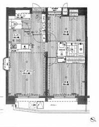 京王井の頭線 神泉駅 徒歩4分の賃貸マンション 10階2LDKの間取り