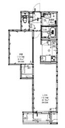 JR両毛線 前橋駅 徒歩8分の賃貸アパート 3階1LDKの間取り