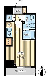 ＣＩＴＹ　ＳＰＩＲＥ　三ノ輪II 6階ワンルームの間取り