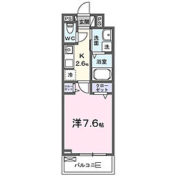 JR片町線(学研都市線) 同志社前駅 徒歩6分の賃貸アパート 3階1Kの間取り