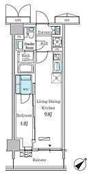 京急本線 立会川駅 徒歩5分の賃貸マンション 5階1LDKの間取り