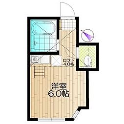 JR横須賀線 田浦駅 徒歩5分の賃貸アパート 1階ワンルームの間取り