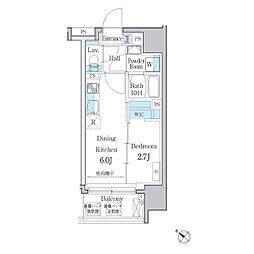 都営三田線 白山駅 徒歩3分の賃貸マンション 9階1DKの間取り