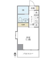 東京メトロ日比谷線 仲御徒町駅 徒歩3分の賃貸マンション 3階1Kの間取り