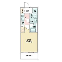 Ｌａ　Ｄｏｕｃｅｕｒお花茶屋II 0321 3階1Kの間取り