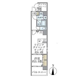 東京メトロ日比谷線 三ノ輪駅 徒歩6分の賃貸マンション 3階1LDKの間取り