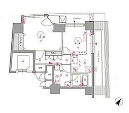 ル・リオン目黒II 5階1DKの間取り