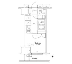 東京メトロ半蔵門線 押上駅 徒歩3分の賃貸マンション 8階ワンルームの間取り