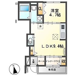 仮)大治町八ツ屋アパート 1階1LDKの間取り