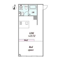 都営三田線 西台駅 徒歩7分の賃貸マンション 1階1LDKの間取り