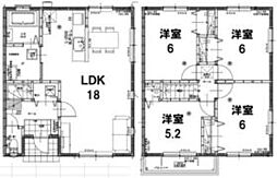 JR東北本線 古河駅 4.4kmの賃貸テラスハウス 1階4LDKの間取り