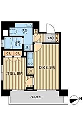 ラクラス田町 4階1LDKの間取り