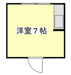 東京メトロ有楽町線 氷川台駅 徒歩6分の賃貸マンション 4階ワンルームの間取り