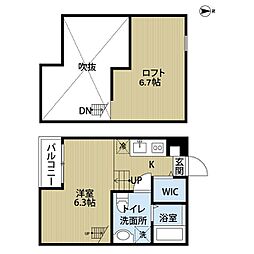 Rumah KL （ルマケーエル） 2階ワンルームの間取り
