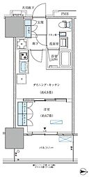 都営新宿線 西大島駅 徒歩4分の賃貸マンション 11階1DKの間取り