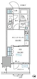 都営新宿線 西大島駅 徒歩4分の賃貸マンション 9階1DKの間取り