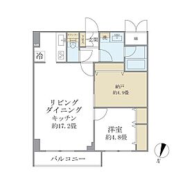 都営三田線 本蓮沼駅 徒歩2分の賃貸マンション 2階1SLDKの間取り