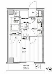 東京メトロ有楽町線 江戸川橋駅 徒歩5分の賃貸マンション 3階1Kの間取り