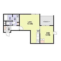 西武新宿線 野方駅 徒歩5分の賃貸アパート 3階1LDKの間取り