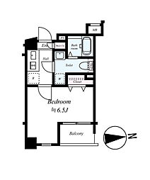 アーバイルGRANDE中野 304号室 3階1Kの間取り