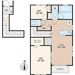 パークハウス・国分寺おたかの道 2階1LDKの間取り