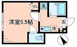 東武東上線 上板橋駅 徒歩11分の賃貸アパート 1階1Kの間取り