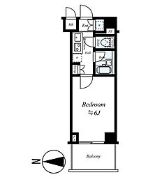 京急本線 梅屋敷駅 徒歩4分の賃貸マンション 4階1Kの間取り