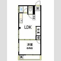 都営新宿線 住吉駅 徒歩9分の賃貸マンション 3階1LDKの間取り