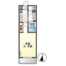 ＡＲＵＫＡＳ（アルカス） 2階1Kの間取り