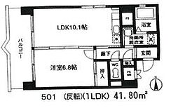 ＭＦ10ビル 5階1LDKの間取り