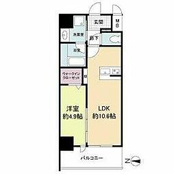 ストーリア茨木（旧トリニティ茨木） 8階1LDKの間取り