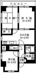東京メトロ千代田線 北綾瀬駅 徒歩20分の賃貸マンション 4階3DKの間取り