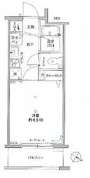 JR南武線 八丁畷駅 徒歩5分の賃貸マンション 9階1Kの間取り