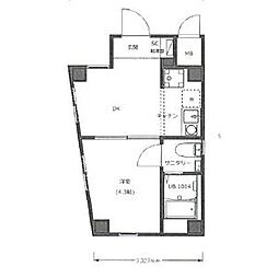 東武東上線 大山駅 徒歩4分の賃貸マンション 1階1DKの間取り