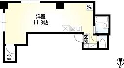 都営三田線 本蓮沼駅 徒歩3分の賃貸マンション 8階ワンルームの間取り