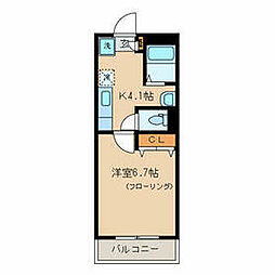 京王井の頭線 駒場東大前駅 徒歩5分の賃貸アパート 1階1Kの間取り