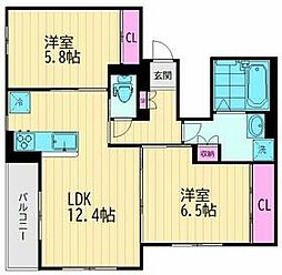 間取図画像 2LDK
